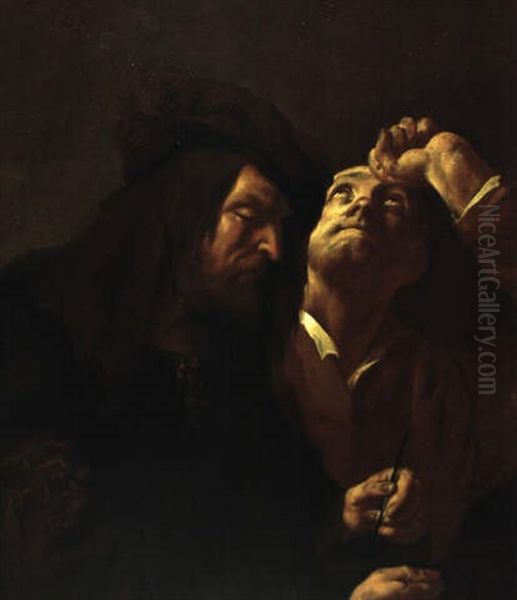 Der Maler Und Sein Modell Oil Painting by Giulia Lama