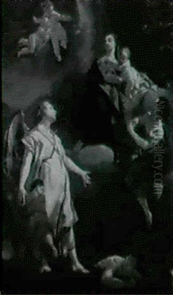 Apparizione Della Vergine Oil Painting by Giulia Lama