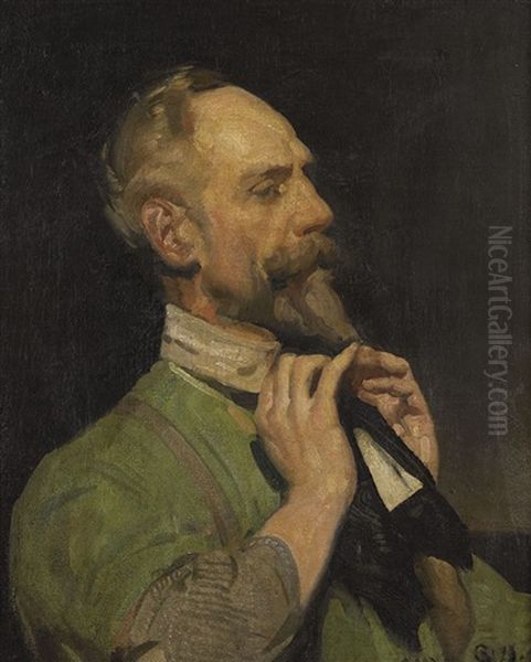 The Black Cravat Oil Painting by George W. Lambert