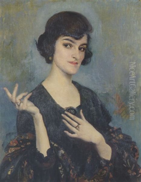 Daune Oil Painting by George W. Lambert