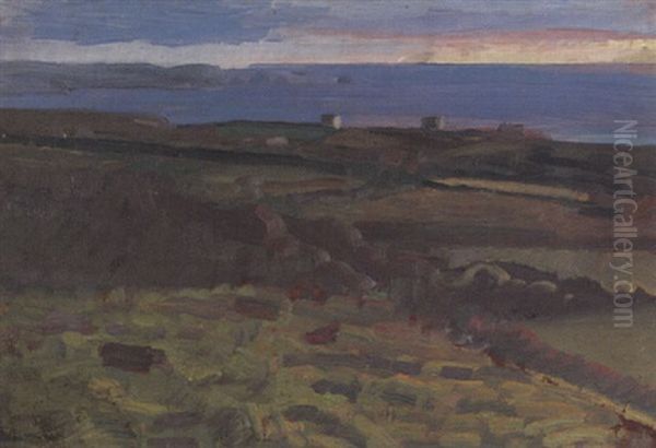 Landscape Oil Painting by George W. Lambert