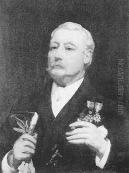 Portrait Of John Proctor, Esq., Barrister-in-law Oil Painting by George W. Lambert