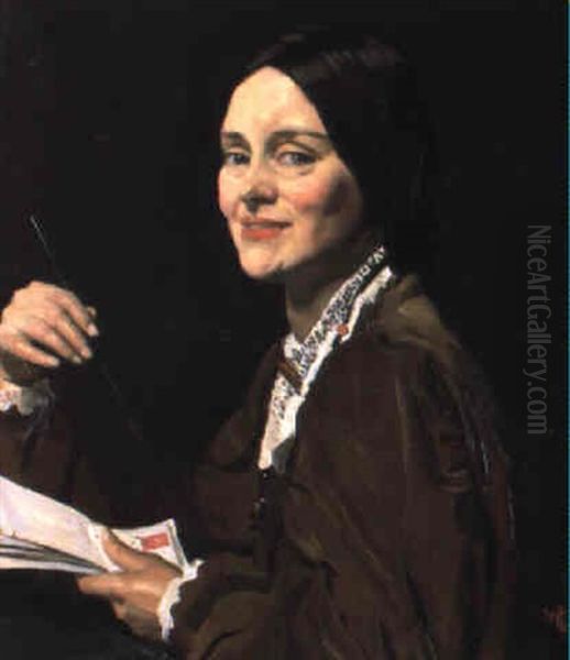 The Housekeeper Oil Painting by George W. Lambert