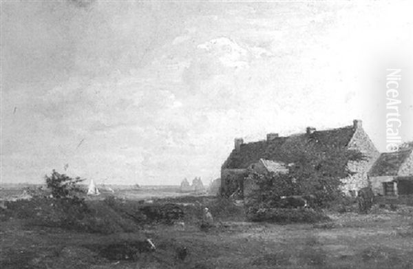 Paysage Normand Oil Painting by Emile Charles Lambinet