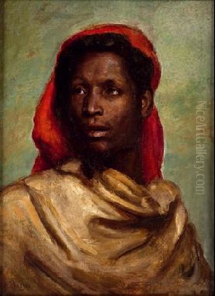 Cabeza De Arabe Oil Painting by Francisco Lameyer