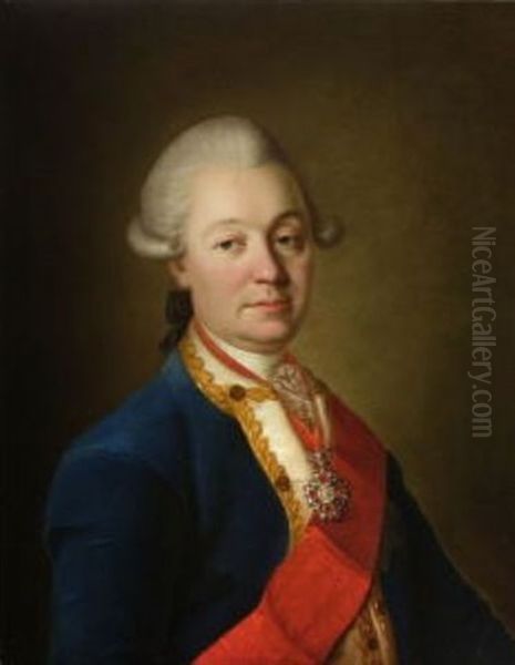 Herrenportrat Oil Painting by Johann Baptist Lampi the Elder