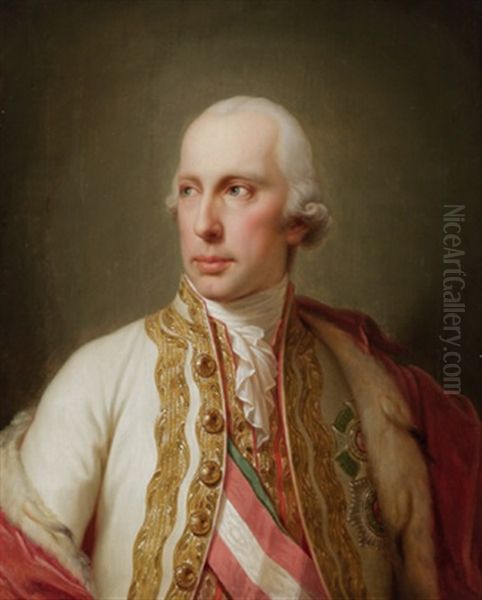 Kaiser Franz I. (ii.) Von Osterreich Oil Painting by Johann Baptist the Younger Lampi