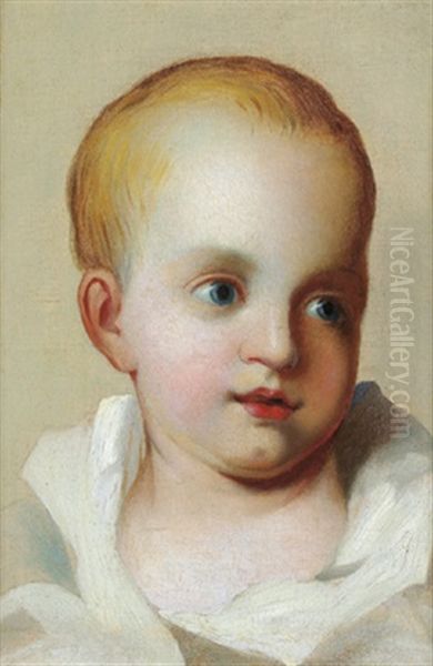 Bildnis Eines Knaben, Sohn Napoleons Und Der Erzherzogin Maria Luise Von Osterreich, Konig Von Rom, Herzog Von Reichsstadt Oil Painting by Johann Baptist the Younger Lampi