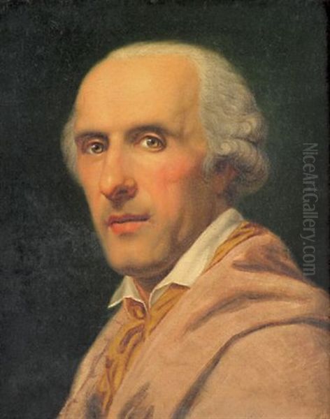 Bildnis Des Antonio Canova (after Giovanni Battista Lampi, The Elder) Oil Painting by Johann Baptist the Younger Lampi