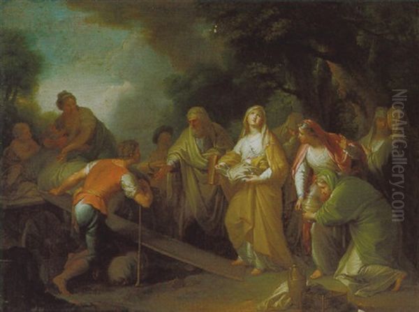 Antike Opferszene Oil Painting by Johann Baptist the Younger Lampi
