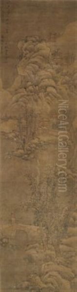 Travelling In Winter Oil Painting by Lan Ying