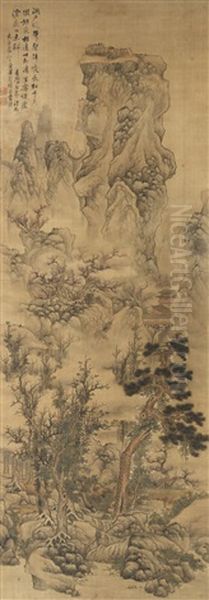 Peach Blossom Spring Oil Painting by Lan Ying
