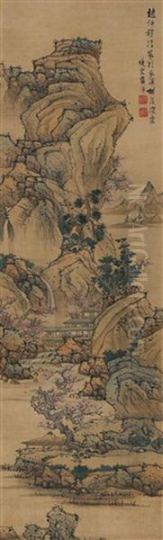 Landscape After Zhao Yong Oil Painting by Lan Ying