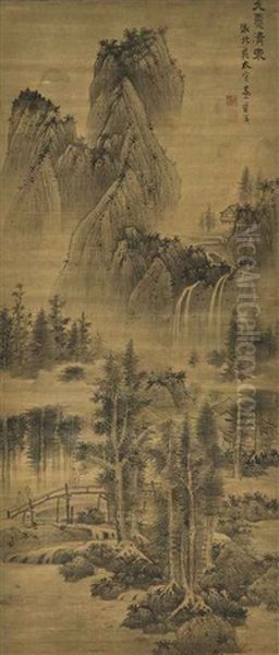 Running Streams From The Mountains Oil Painting by Lan Ying