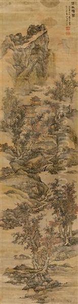 Fairy Tower And Mountain Oil Painting by Lan Ying