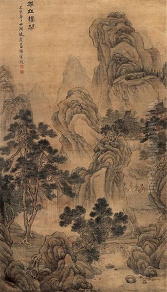 Mountain Oil Painting by Lan Ying