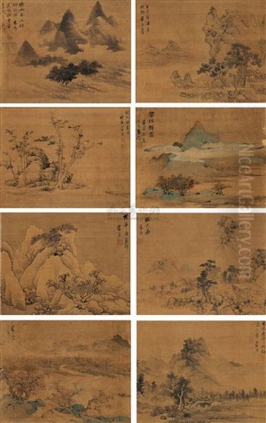 Landscape (+ 7 Others; 8 Works) Oil Painting by Lan Ying