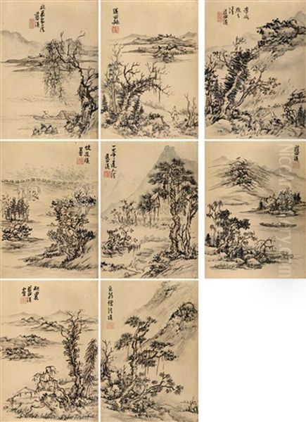 Landscape (+ 9 Others; 10 Works) Oil Painting by Lan Ying