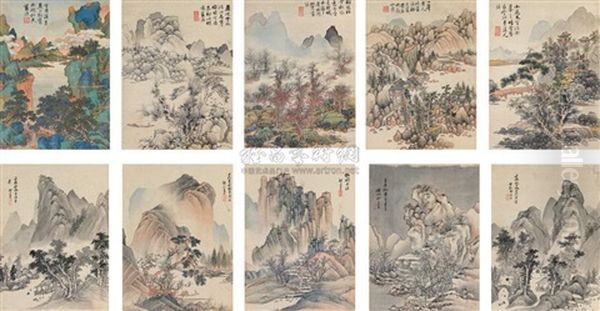 Various Landscapes (album W/10 Works) Oil Painting by Lan Ying