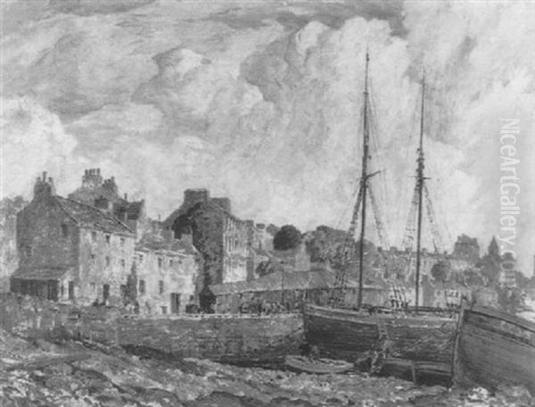 Port St Mary, Isle Of Man Oil Painting by Percy Lancaster