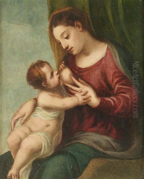 The Madonna And Child Oil Painting by Polidoro De Renzi