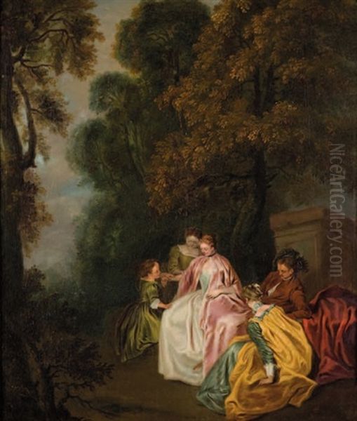 Scena Di Genere Oil Painting by Nicolas Lancret