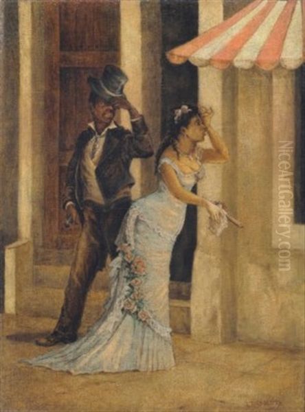 Genero Pareja Oil Painting by Victor Patricio Landaluze