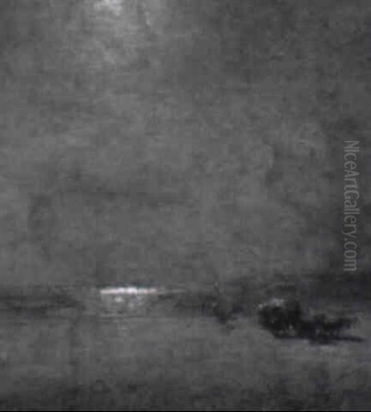 Return Of The Fishing Boats Oil Painting by Sandor Landeau