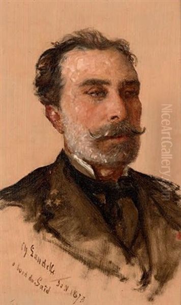 Autoportrait Oil Painting by Charles Zacharie Landelle