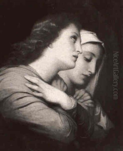 Ectasy And Prayer Oil Painting by Charles Zacharie Landelle