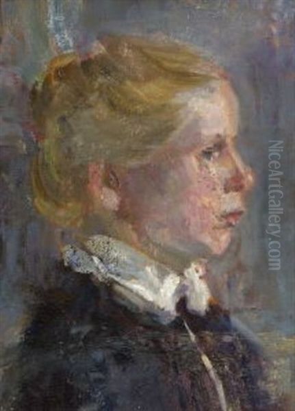 Madchenportrat Oil Painting by Christian Landenberger