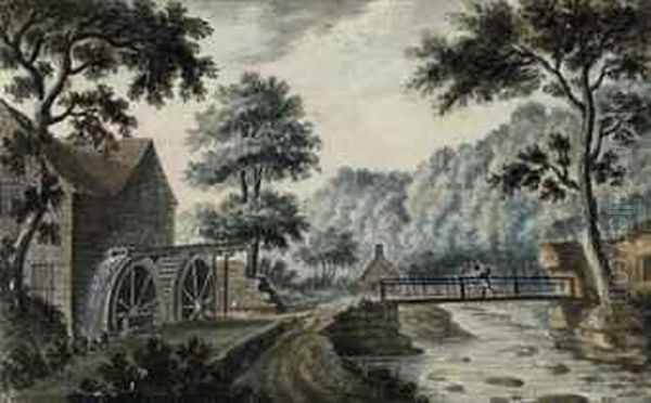 The Mill At Wandsworth Oil Painting by William Beilby