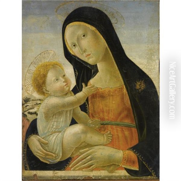 Madonna Con Il Bambino Oil Painting by Neroccio di (Neroccio da Siena) Landi