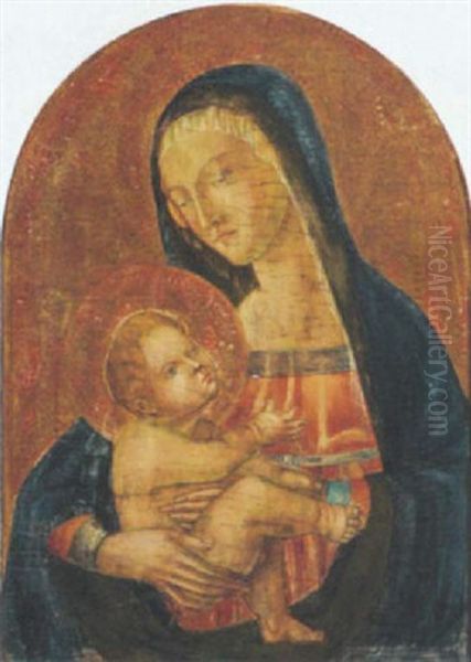 The Madonna And Child Oil Painting by Neroccio di (Neroccio da Siena) Landi