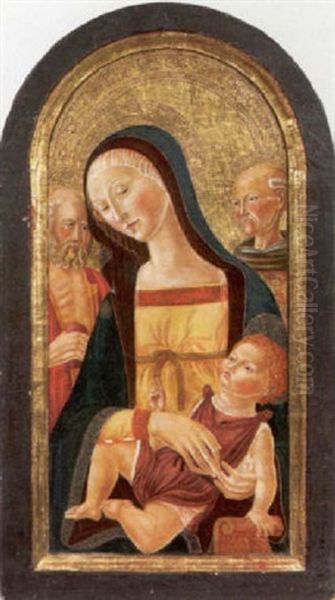 Madonna Mit Dem Christusknaben Oil Painting by Neroccio di (Neroccio da Siena) Landi