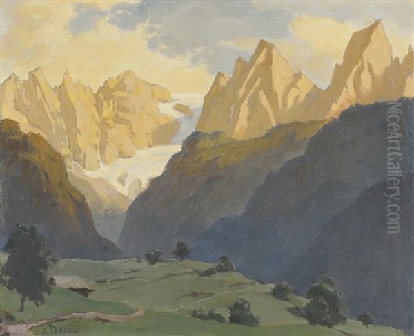 Gebirgslandschaft Oil Painting by Otto Landolt
