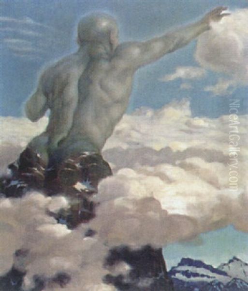 Der Wolkenteiler Oil Painting by Otto Landolt