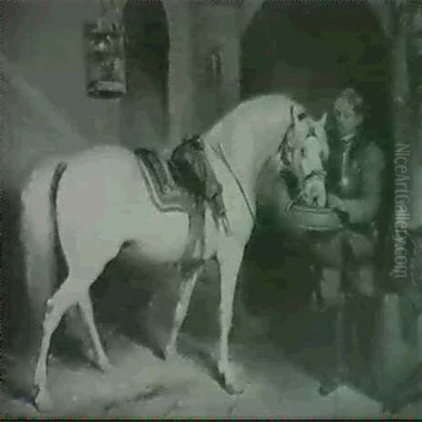 Cromwellian Soldier Oil Painting by Charles Landseer