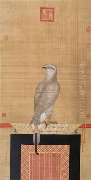 Birds Oil Painting by  Lang Shining (Giuseppe Castiglione)