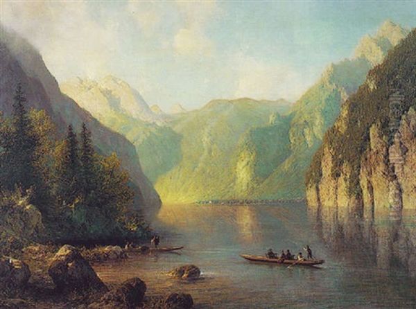 Konigssee Oil Painting by Julius Lange