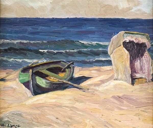 Am Strand Oil Painting by Otto Lange