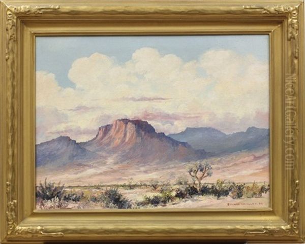 Joshua Tree Landscape Oil Painting by Edward M. Langley