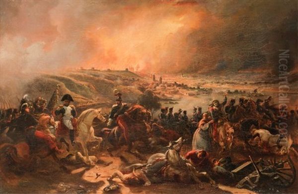 La Prise De Smolensk Oil Painting by Jean-Charles Langlois