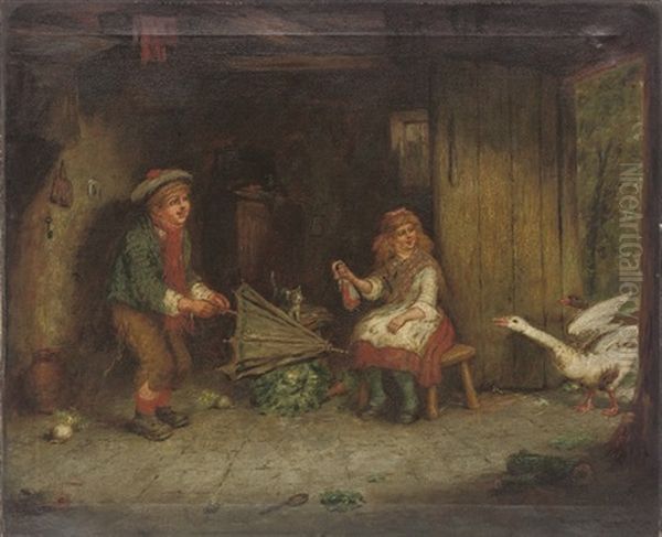 The Unexpected Visitors Oil Painting by Mark William Langlois