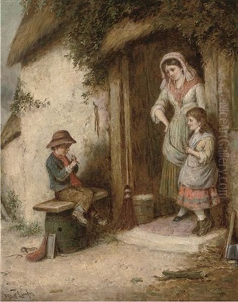 The Penny Whistle Oil Painting by Mark William Langlois