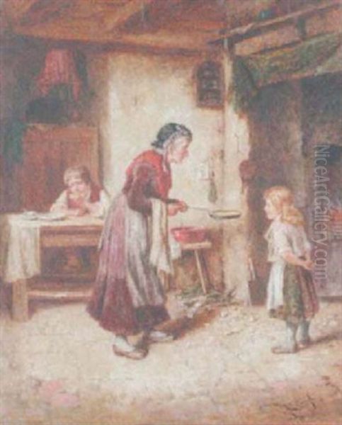 The Omlette Maker Oil Painting by Mark William Langlois