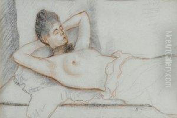 Leziaci Poloakt Oil Painting by Viktor Belanyi