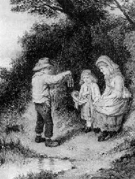 The Catch Of The Day Oil Painting by Mark William Langlois