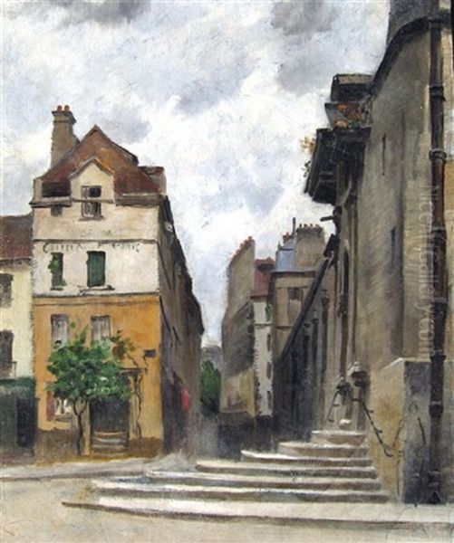 Portrait Of Madame Theodore Ballard Oil Painting by Emmanuel Lansyer