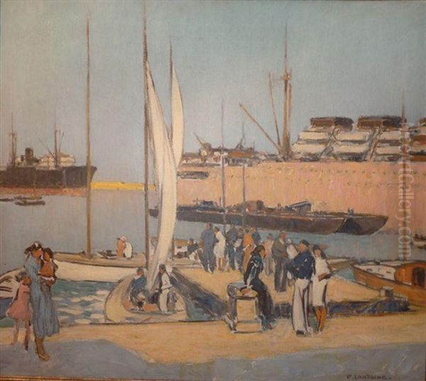 Le Port De La Ciotat Oil Painting by Fernand Lantoine